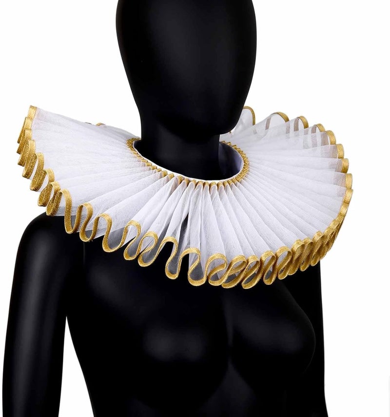 Elizabethan Clown Neck Ruffle Detachable Ruffled Collars for Photography Props - Image 4