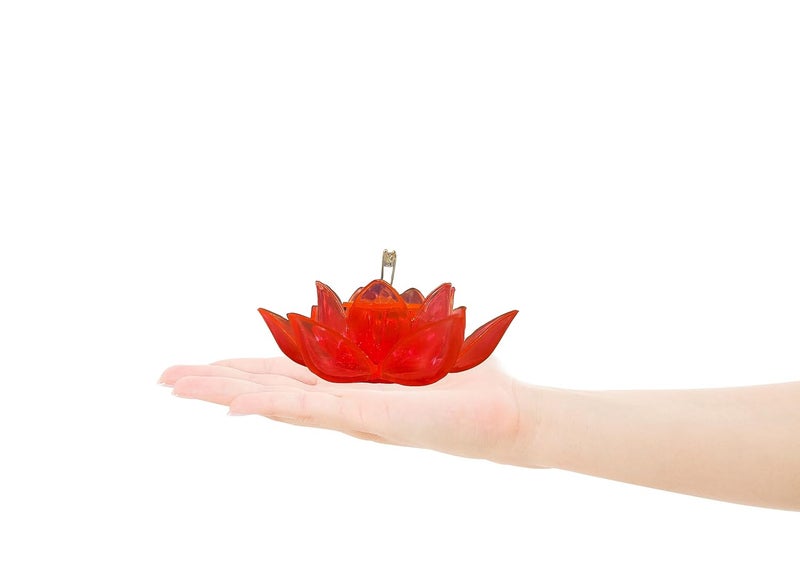 TED TECH LED Lotus Reflection Diya for Home Decoration Water Diya for Diwali Lights Pack of 6 - Image 3