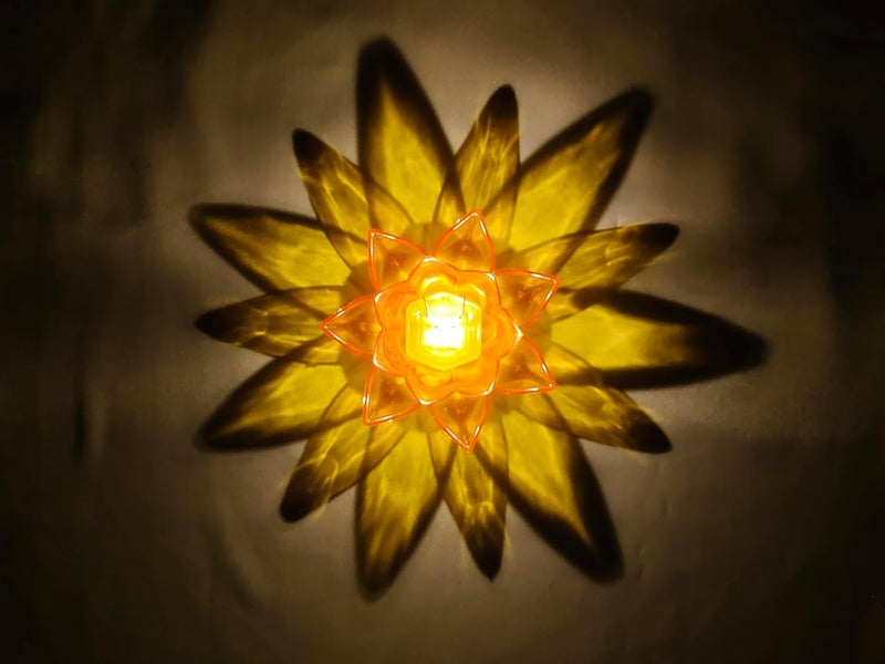 TED TECH LED Lotus Reflection Diya for Home Decoration Water Diya for Diwali Lights Pack of 6 - Image 2