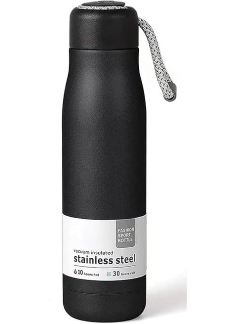 Stainless Steel Vacuum Insulated Water Bottle, 550ml, 10 Hours Hot/30 Hours Cold, Double-Walled Design