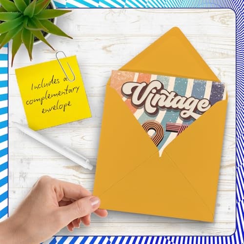 Stuff4 51st Birthday Card for Men Women - Vintage 1975 Aged To Perfection - Happy 51 Birthday Cards for Sister Uncle Son Nanny Grandma Neighbor, 5.7 Inch Bday Greeting Cards - Image 5