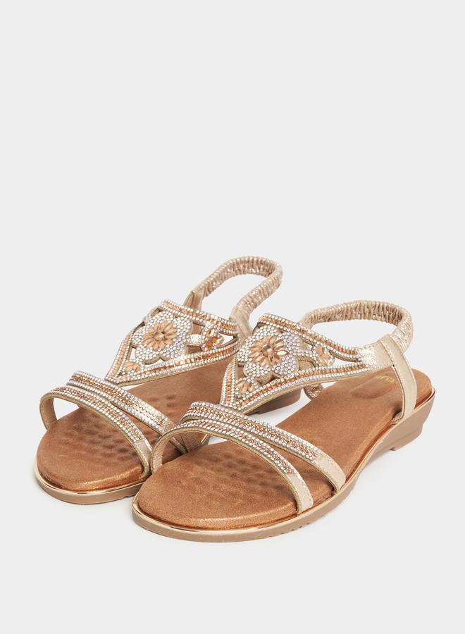 Styli Rhinestone Embellished Wedge Sandals  - Image 3