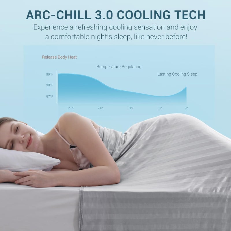 Elegear Cooling Blanket Summer Blanket - Japanese Arc-Chill 3.0 Cooling Fibres Q-Max > 0.5 Double-Sided Self-Cooling Blanket for Better Sleep Anti-Allergy and Breathable Soft Blanket 150 x 200 cm - Image 2