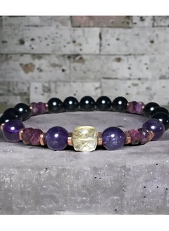 Goolsky Bracelet Garnet Black Tourmaline Amethyst Bracelet Jewelry Gift  - Image 1