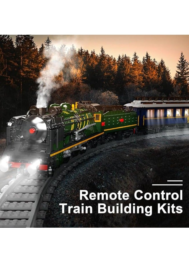 mould king 12025 Educational Train Building Bricks toy for Boy & Girl, Steam Locomotive Lighting Train Building Blocks Set with LED Light, RC Control Train with Motors and Tracks(3898 Pieces)  - Image 4