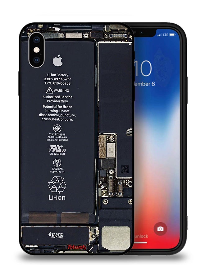 Tolwak Apple iPhone XS Max Protective Case Phone Circuit Pattern - Image 1