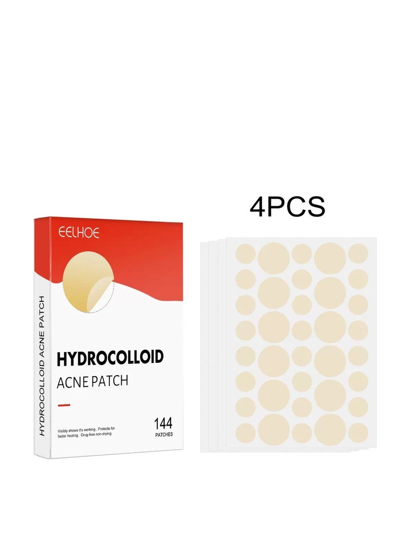 إيلهو 144 قطعة من لاصقات البثور، ملصقات تغطية حب الشباب للوجه والبشرة، للعناية اليومية بالبشرة للرجال والنساء - Image 1