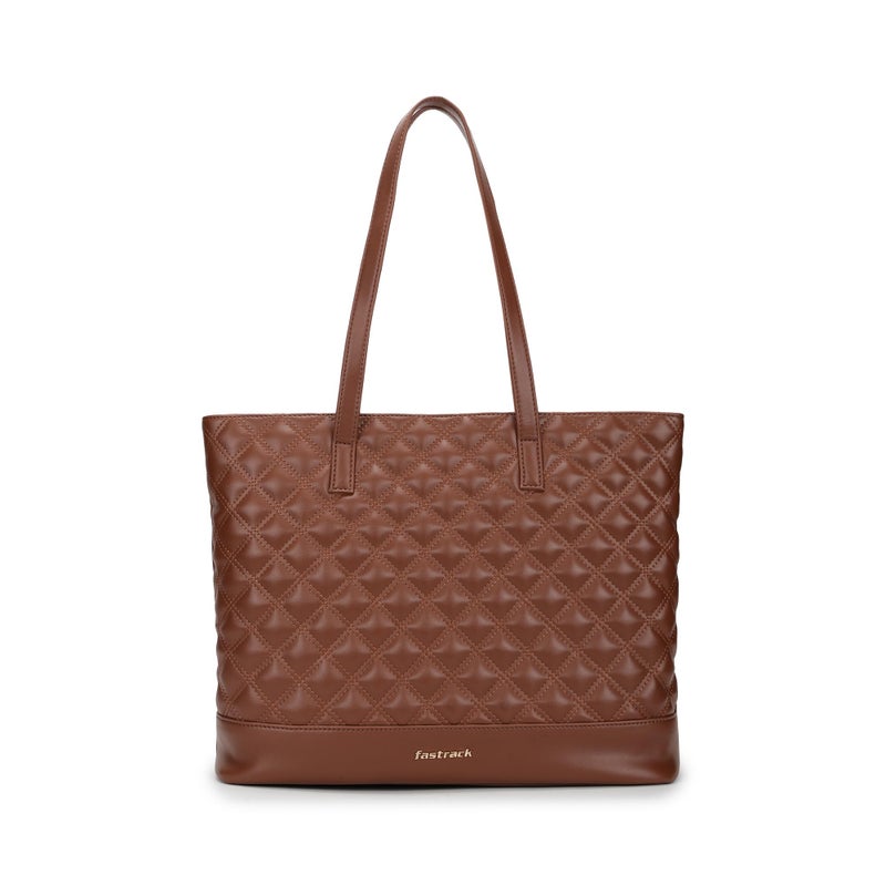 Fastrack Quilttote | Quilted Faux-Leather Laptop Tote For Women | 14-Inch Laptop Compatible Office & Casual Carry - Image 5