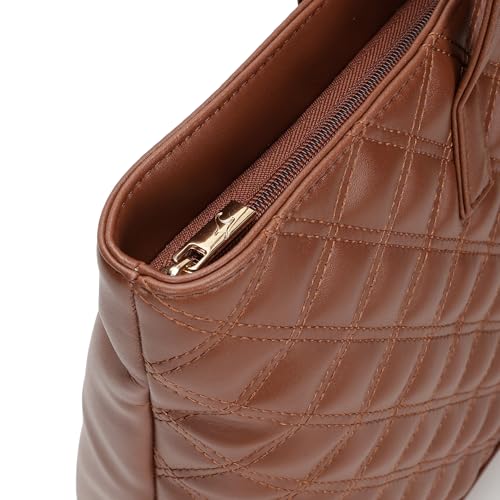 Fastrack Quilttote | Quilted Faux-Leather Laptop Tote For Women | 14-Inch Laptop Compatible Office & Casual Carry - Image 3