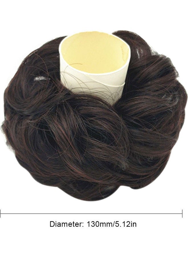 إسكدنيا Messy Bun Scrunchie Hair With Elastic Rubber Band Black 13 x 2.5 13cm - Image 3