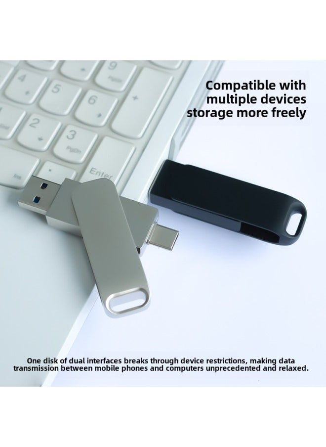 U Disk Large Capacity Mobile Phone Computer Dual-use Android Type-c Dual Interface USB 8g16g32g64g128g-Capacity:128mb-512gb Can Be Customized With Different Capacities