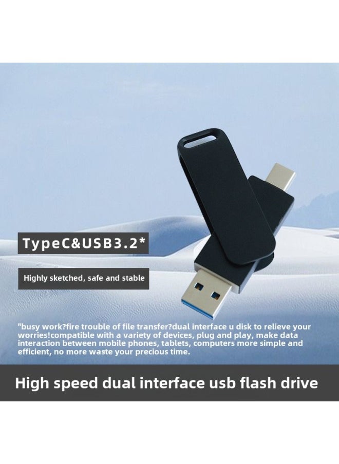 U Disk Large Capacity Mobile Phone Computer Dual-use Android Type-c Dual Interface USB 8g16g32g64g128g-Capacity:128mb-512gb Can Be Customized With Different Capacities