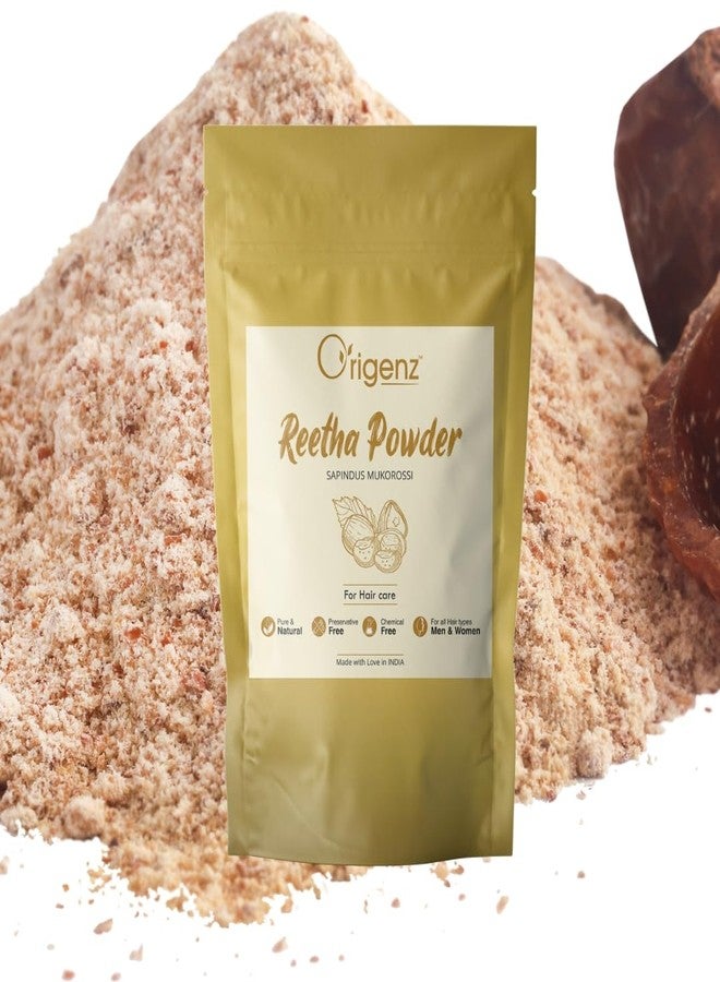Origenz Reetha Powder 250 gm for Hair Wash, Pack, Mask, Shampoo, Scalp Care, Dandruff | Seedless Dried Ritha/Aritha/Soapnuts/Sapindus Mukorossi | Natural Cleanser | In Jar 8.82 oz - Image 4