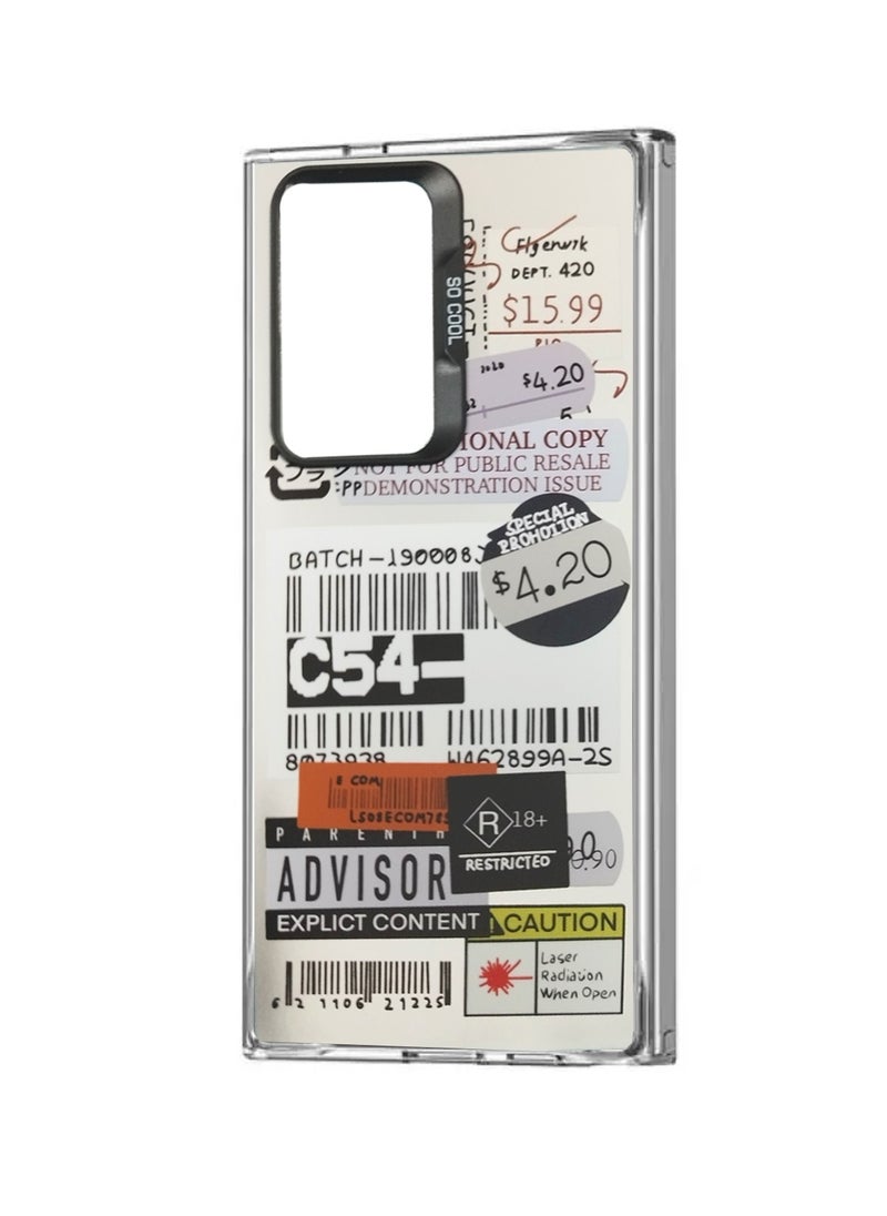 Wtech - SO COOL Series Light Refrative Silicone Protective Raised Camera Lips Bazel Case Cover For Samsung Galaxy S23 Ultra 5G 2023 Silver/Black/Orange - Image 1