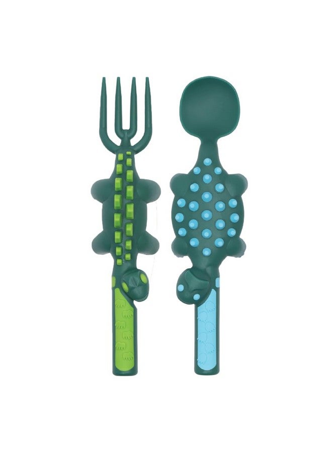 Constructive Eating - Toddler Utensils Made in USA - Silverware for Toddlers - Utensils for Kids - Constructive Eating Utensil Set - Image 1