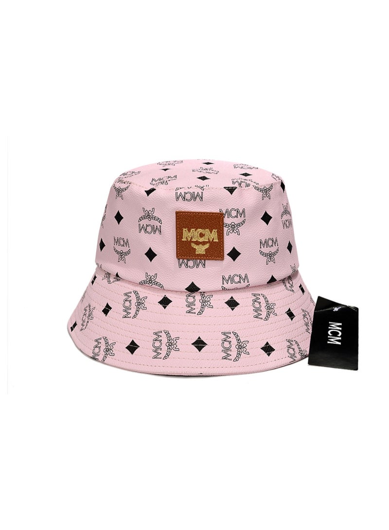 MCM Monogram Pink Bucket Hat