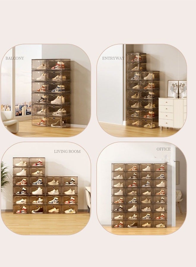 Shoe Boxes Storage Stackable Shoes Bin Strong Thickening Reinforcement Big Size Shoe Organizer Space Saving  Door Shoe Container Boxes - Image 4