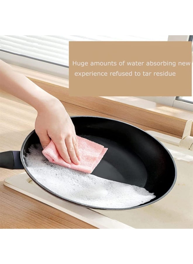 مناديل تنظيف فاخرة من الألياف الدقيقة - علبة مناديل قابلة لإعادة الاستخدام - منشفة متعددة الأغراض من الألياف الدقيقة للمنزل والمطبخ والجراج والسيارة والحمام، 20 قطعة - للعناية بالسيارات - تنظيف سهل لجميع الأسطح - وردي - Image 2