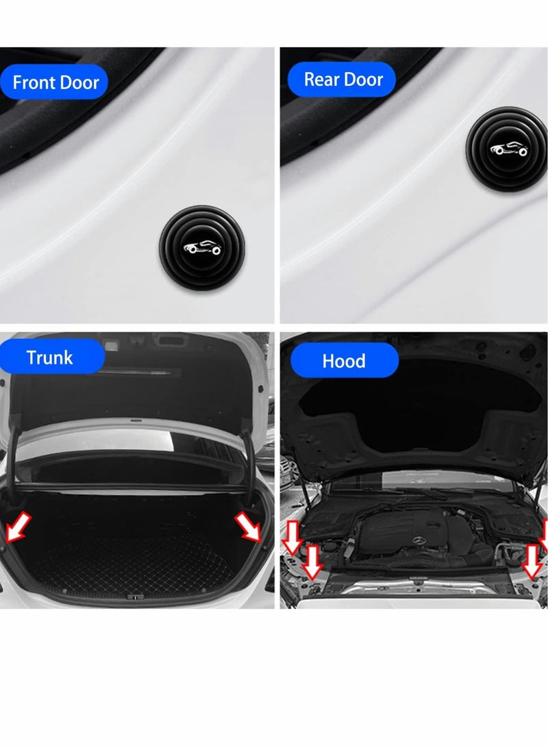 50pcs Car Door Shock Absorber, Self Adhesive Pvc Anti-collision Soundproof Protection Sticker, Edge Protector for Side Guard Bumper Trunk (Black) - Image 3