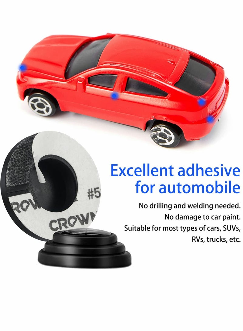 50pcs Car Door Shock Absorber, Self Adhesive Pvc Anti-collision Soundproof Protection Sticker, Edge Protector for Side Guard Bumper Trunk (Black) - Image 2