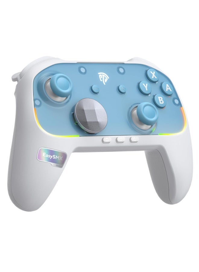 EasySMX Classic Gamepad EasySMX S10 Bluetooth RGB Controller for Switch 2/Switch/PC/Phone/TV/Steam with 6 Axis Gyro, NFC Function, TMR Anti-Drift Joystick, One Key Wake-up, HD Rumble, Swappable D-Pad & Faceplate, 1200mAh Battery, 2 Programmable Back Buttons - Image 2