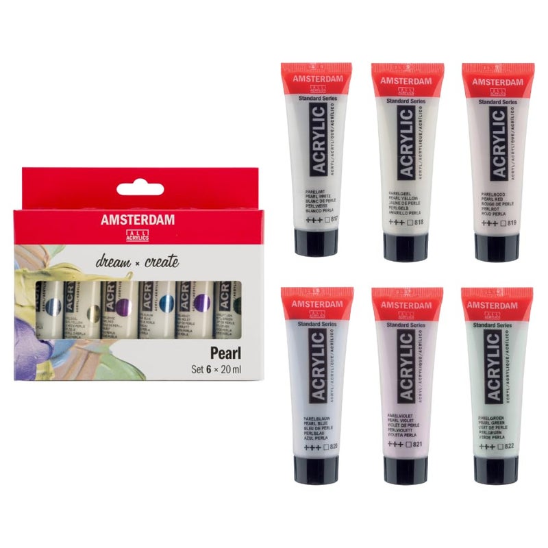Amsterdam Acrylic Standard Series Paint Set 6x20ml Pearl