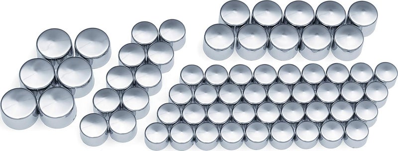 Kuryakyn 2464 Kool Kaps Engine Bolt Head Covers for Harley-Davidson Milwaukee-Eight Motorcycles, Chrome, Complete Kit