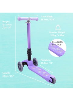PlayandDream Teeny 3 Wheel Fold Scooter - Dinosaur Blue  - Image 5