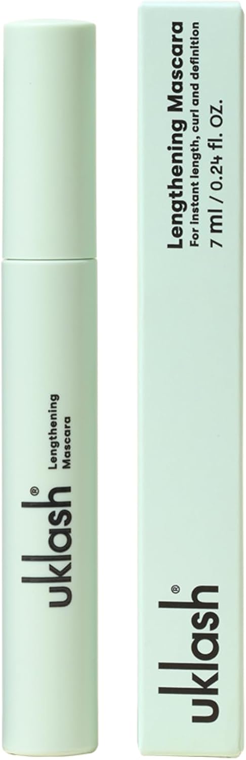 UKLASH Lengthening Mascara Mascara Black ExtraBlack Pigmented WaterResistant VeganFriendly ParabenFree CrueltyFree Lengthening Formula with DoubleSided Silicone Wand