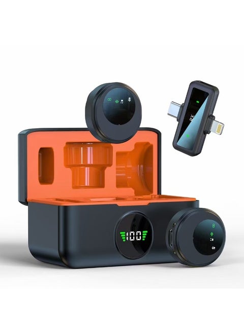 SX30 Wireless Microphone with Charging Case, 1-2 Dual Microphone System, Active Noise Cancellation for Gaming, On Site Interviews and Live Streaming, High Fidelity Sound Quality