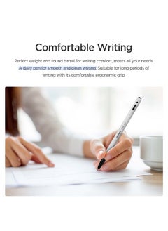 Monami Retractable Ballpoint Pens, Fine Point Ball Pen (0.7Mm), 12 Count, Oil-Based Ink Pens, For Smooth Correction, Office, School, Clean Writing, Study, Note Taking, Precision, Fine Line, Red  - Image 4