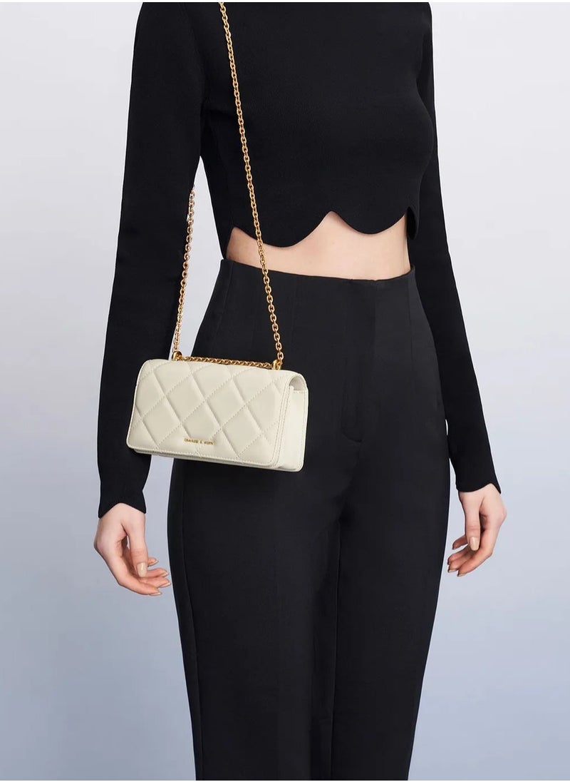 Charles & Keith - Paputo Chain Handle Quilted Long Wallet - Image 1