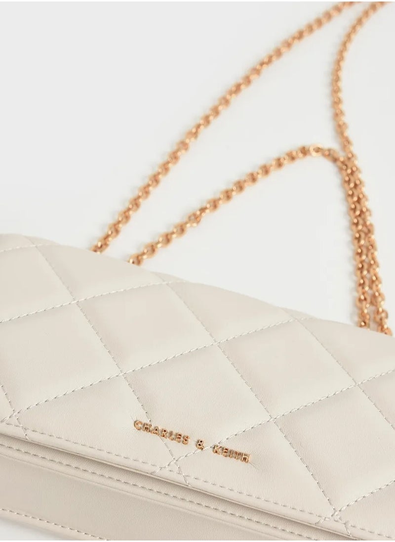 Charles & Keith - Paputo Chain Handle Quilted Long Wallet - Image 1