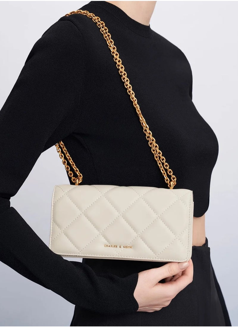 Charles & Keith - Paputo Chain Handle Quilted Long Wallet - Image 1