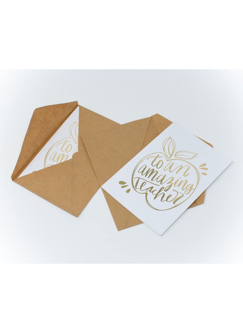 Confetti - Confetti! Cute Teachers Day Card | Pack of 12, Thank You Card for Teacher, Appreciation Card for School Teacher Mom, Thank You to an amazing teacher - Image 1