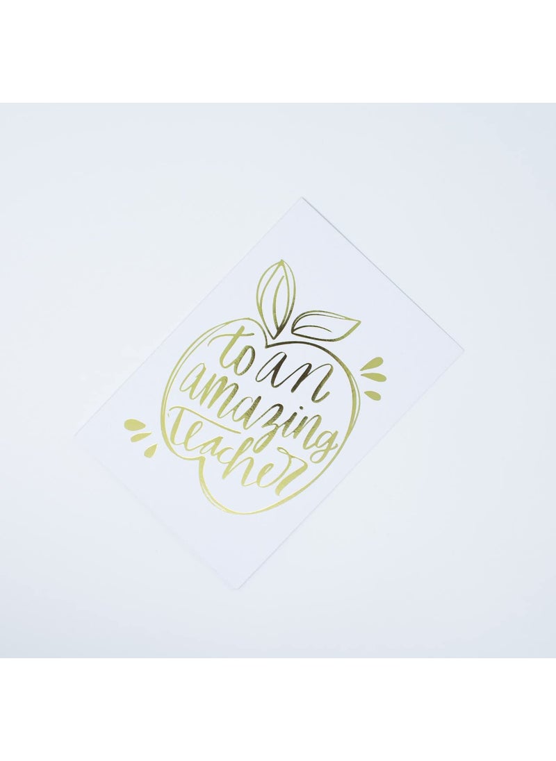 Confetti - Confetti! Cute Teachers Day Card | Pack of 12, Thank You Card for Teacher, Appreciation Card for School Teacher Mom, Thank You to an amazing teacher - Image 1