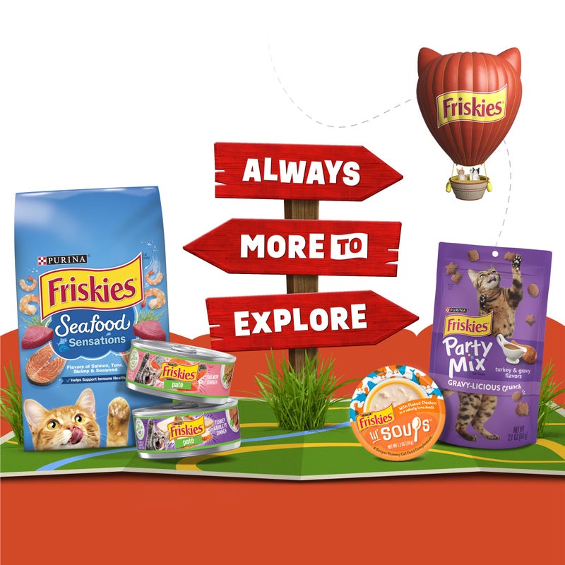 Friskies Purina Friskies Lil' Gravies Roasted Chicken Flavor Cat Food Lickable Cat Treats - (Pack of 16) 1.55 oz. Pouches - Image 5