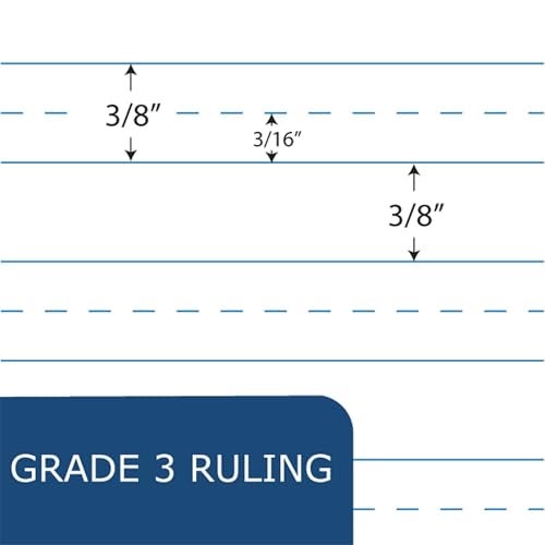 Roaring Spring Paper Products Composition Book, Grade 3 Ruled, 50 Sheets, 9-3/4 x 7-3/4 Inches, Red (ROA77922) - Image 3