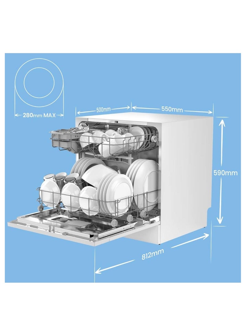 كلفينيتور غسالة أطباق فوق الرخامة كلفنيتور 8 أفراد 7 برامج لون فضي KDW8-3802F - Image 2