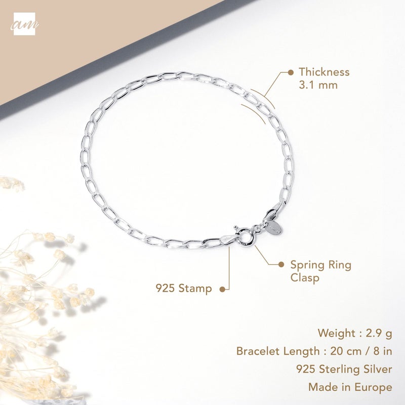 امبرتا سوار بسلسلة مطلية بالفضة الإسترليني عيار 925 - Image 5