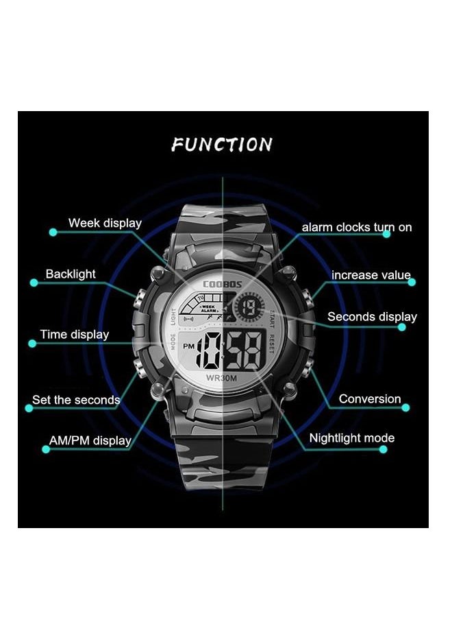 Coobos - Kids Water Resistant Rubber Digital Watch - Image 1