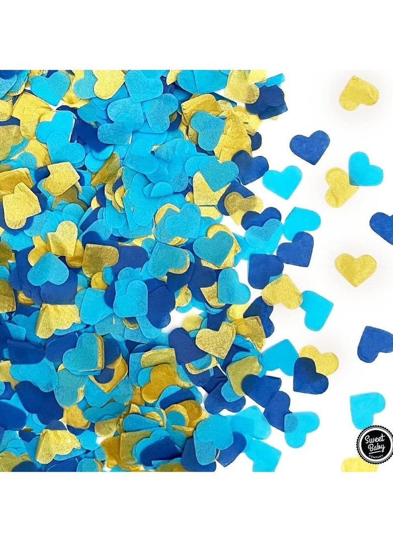 SOLARAE 36 Inch Baby Gender Reveal Balloon Big Black Balloons with Pink and Blue Heart Shape Confetti Packs for Boy or Girl Shower Party Supplies Decoration Kit - Image 4