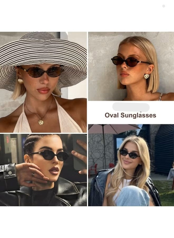 نظارات شمسية بيضاوية عصرية للنساء، من طراز 90s وY2K، تصميم موضة - Image 3