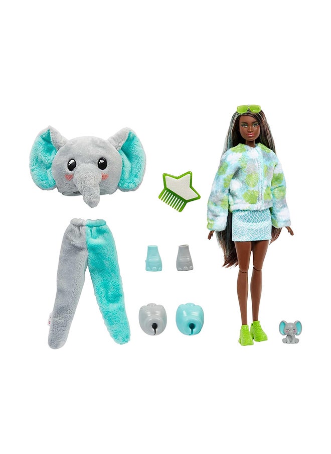 Barbie Barbie®️ Cutie Reveal Barbie Jungle Friends Series - Elephant  - Image 2