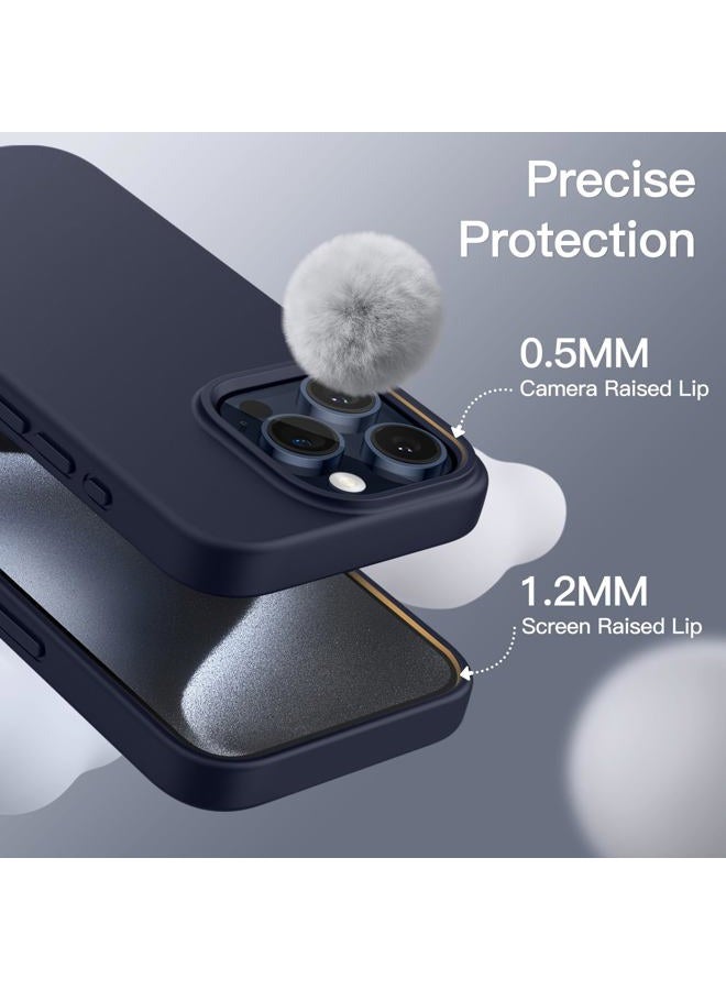 Jetech Silicone Case for iPhone 15 Pro Max 6.7-Inch, Silky-Soft Touch Full-Body Protective Phone Case, Shockproof Cover (Blue) - Image 5