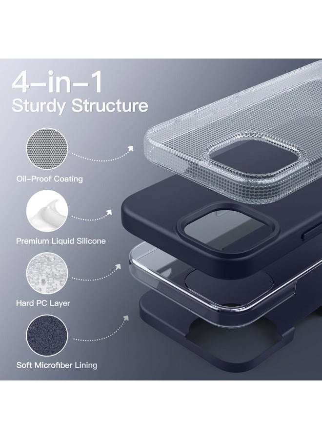 Jetech Silicone Case for iPhone 15 Pro Max 6.7-Inch, Silky-Soft Touch Full-Body Protective Phone Case, Shockproof Cover (Blue) - Image 3