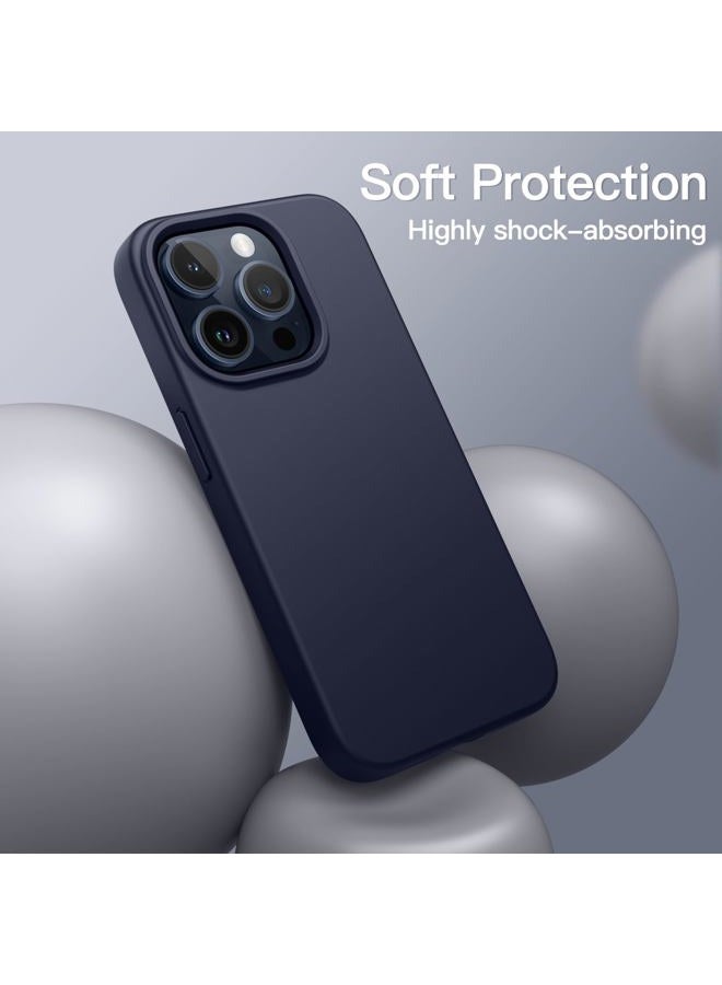 Jetech Silicone Case for iPhone 15 Pro Max 6.7-Inch, Silky-Soft Touch Full-Body Protective Phone Case, Shockproof Cover (Blue) - Image 4