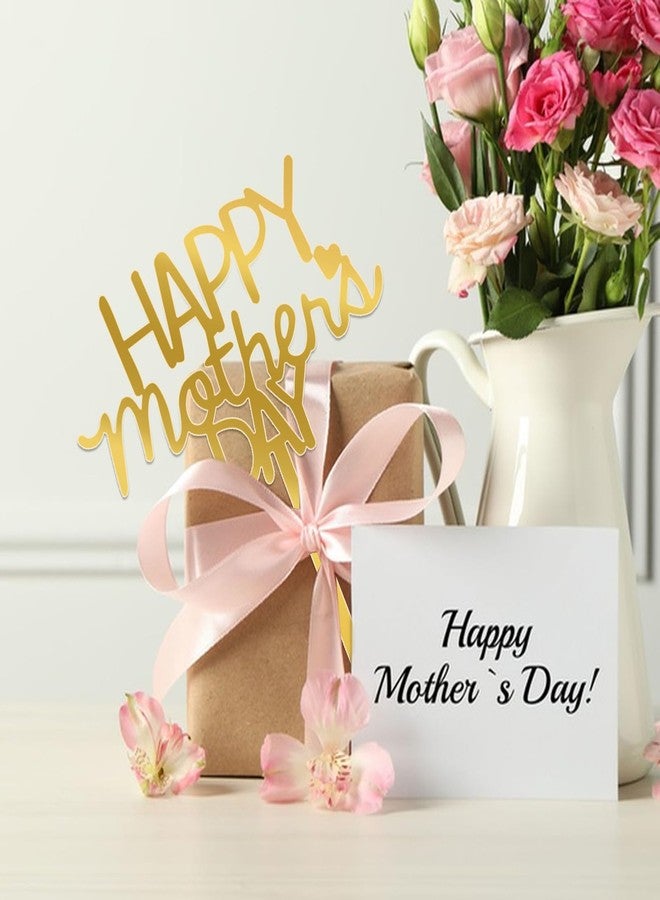 LAIAMER 30 Pcs Happy Mother's Day Cake Topper, Acrylic Mothers Day Cupcake Toppers with Heart Love Cake Gold Toppers Cake Decor for Mom's Birthday Party Supplies - Image 4