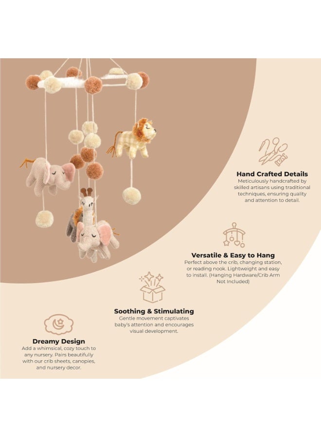 Crane Baby Safari Nursery Ceiling Hanging Decor Boho Jungle Animals Room Decor for Babies Crane Baby, Safari Nursery Decor for Boys and Girls, Ceiling Hanging, 11" x 28", Jungle Nursery DÃ©cor - Image 2