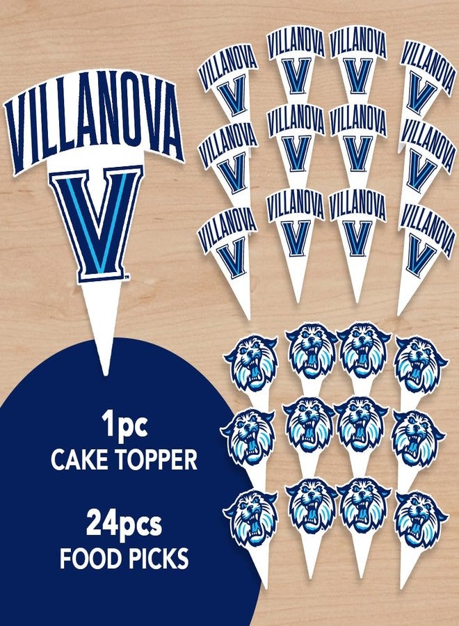 Desert Cactus Villanova Wildcats Food Picks, Cupcake Toppers, 25 pcs - Image 4